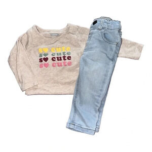 12m girl’s pant and long sleeve shirt set
